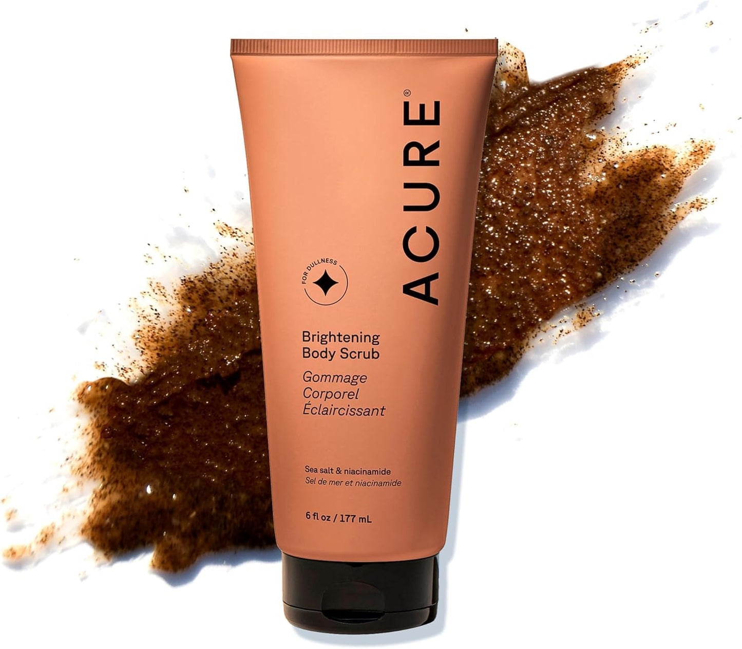 Acure Brightening Body Scrub - Exfoliating Body Scrub with Sea Salt, Scrubber for Men & Women to Smooth Sensitive Skin & Remove Dead Skin Cells Beauty & Personal Care Acure