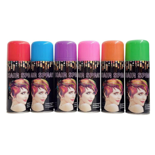 Temporary Hair Color Spray - Instant Vibrant Color, Fast-Drying, Non-Sticky - 6 Assorted Colors, 4 Fl Oz Each, Fragrance-Free, Safe for All Hair Types