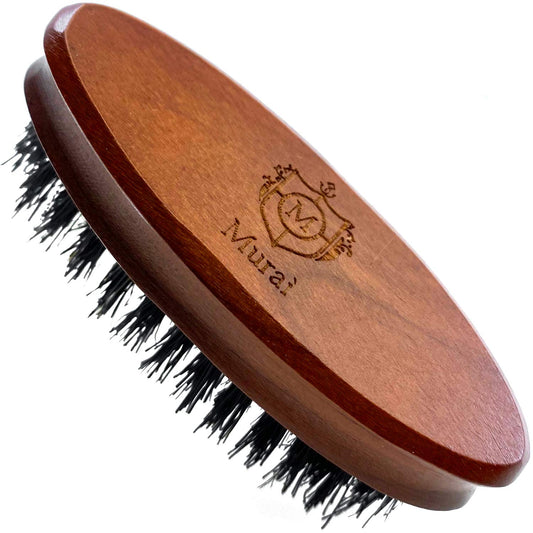 Murai by Giorgio GM4S Soft Boar Bristle Beard Brush - Travel Brush for Beard Care from the Murai Beard Kit for Men - The Refined Boar Bristle Brush Beauty and Personal Care GIORGIO