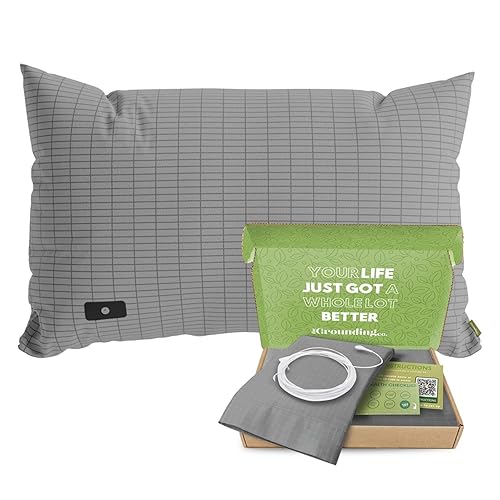 The Grounding Co. Terra Grounding Pillow Case - King Size 20x37in- Premium Fabric Blend - Organic Egyptian Cotton & Silver-Infused Threads - Pillow