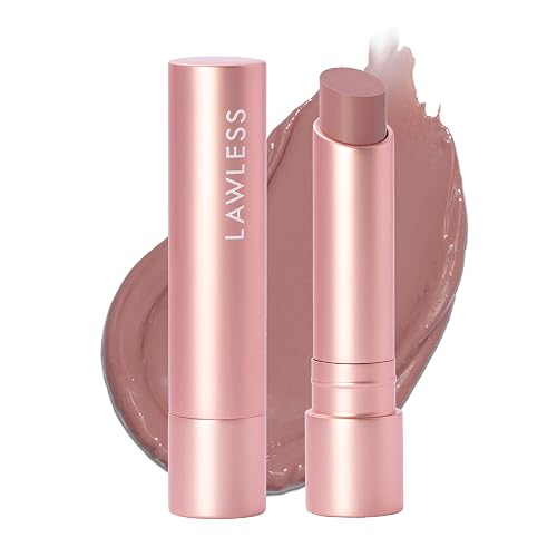 LAWLESS Women's Forget the Filler Lip Plumping Line Smoothing Tinted Balm, Whisper, 0.09 Ounce
