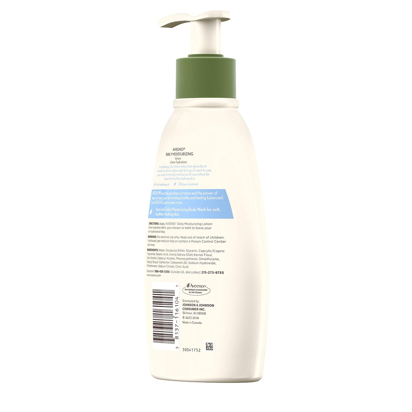 Aveeno Sheer Hydration Daily Moisturizing Lotion For Dry Skin With Soothing Oat, Lightweight, Fast-Absorbing & Fragrance-Free Intense Body
