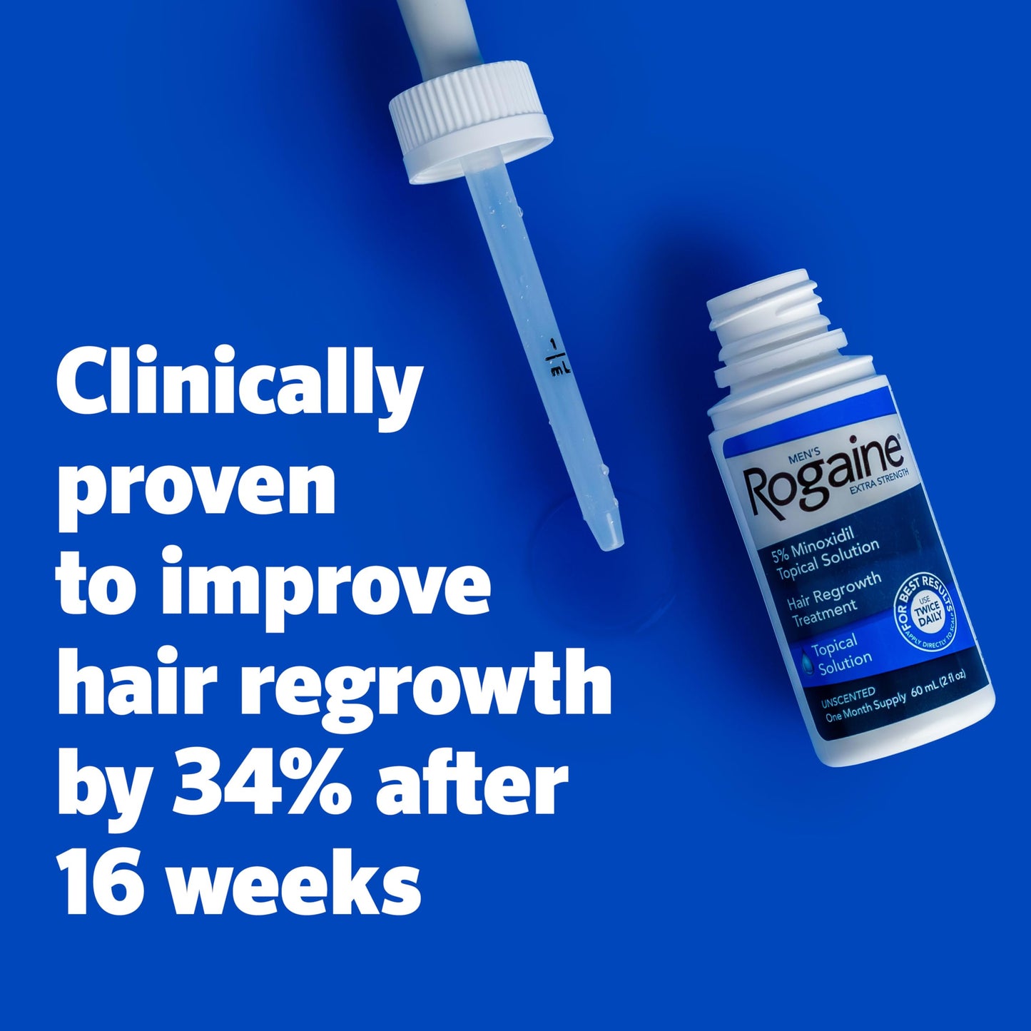 Men's Rogaine Extra Strength 5% Minoxidil Solution, 3 Mo Supply, 3x 2 Fl Oz Beauty and Personal Care Rogaine