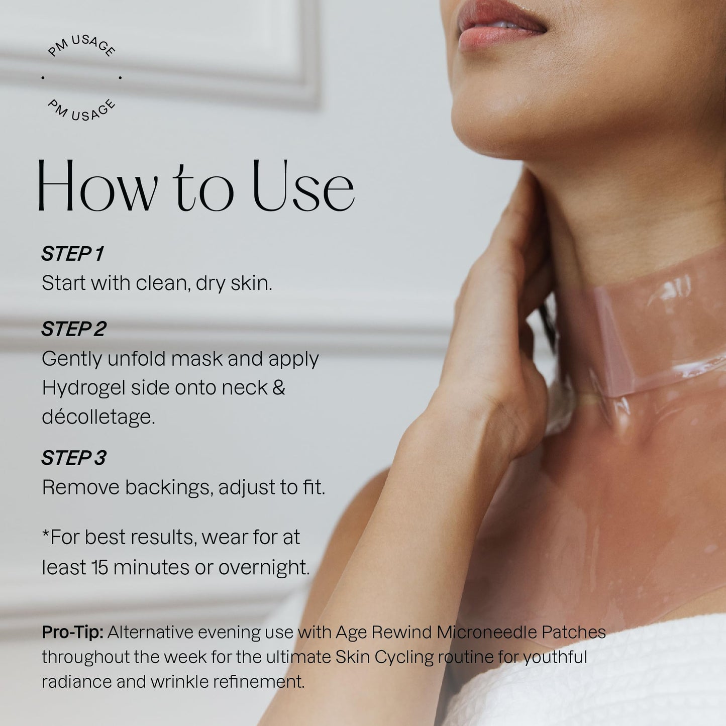 Karuna Collagen Neck & Chest Hydrogel Mask 1-Pack | Firming & Hydrating K-Beauty Masks with Collagen, Peptides & Niacinamide | For Wrinkles & Sagging