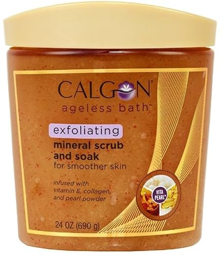 Calgon Ageless Bath Mineral Scrub and Soak, 24 oz (Pack of 2)