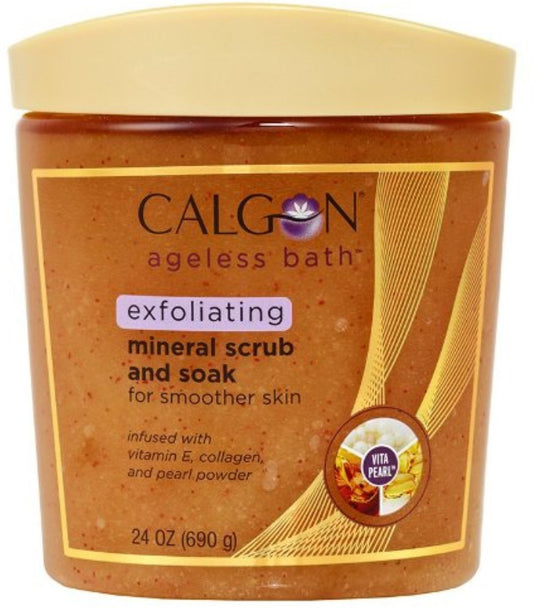 Calgon Ageless Bath Mineral Scrub and Soak, 24 oz (Pack of 2)