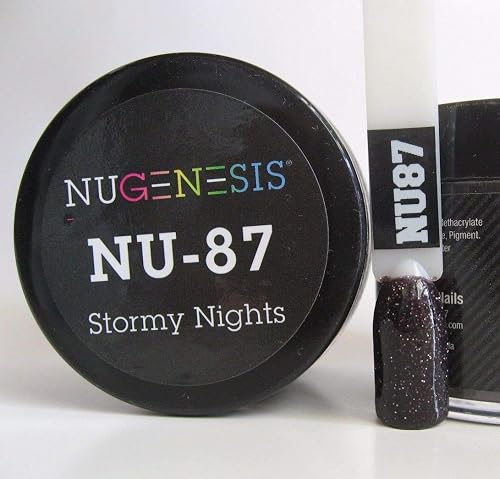 NuGenesis Nail Dipping Powder Color 1.5oz/43g jar - (NU87 STORMY NIGHTS) Beauty & Personal Care Nugenesis