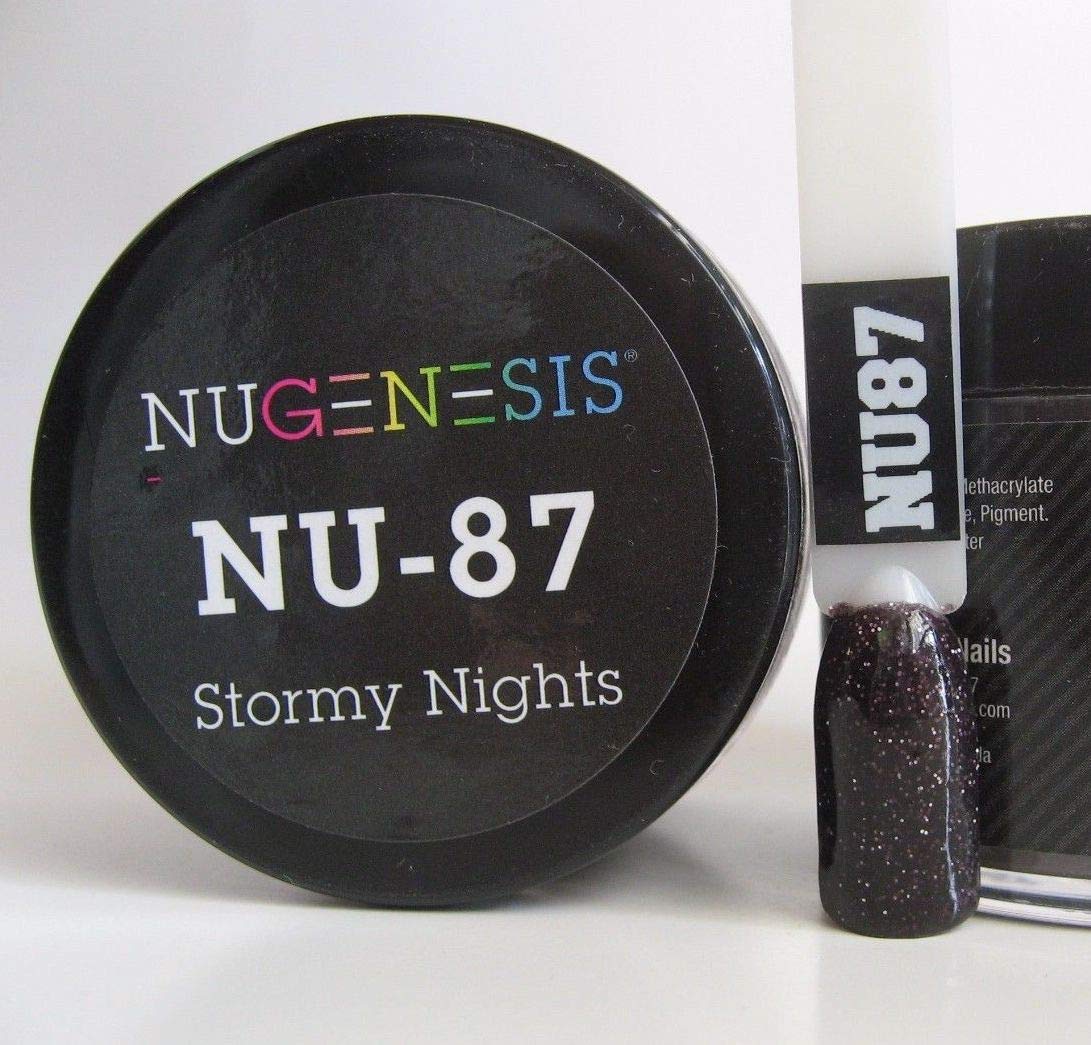 NuGenesis Nail Dipping Powder Color 1.5oz/43g jar - (NU87 STORMY NIGHTS) Beauty & Personal Care Nugenesis