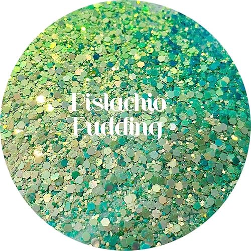 Green Polyester Glitter | Craft Glitter | Glitter for Arts & Crafts | Tumblers | Cosmetics | Nails | Epoxy Resin Art | Slime | DIY | Body Glitter | 1