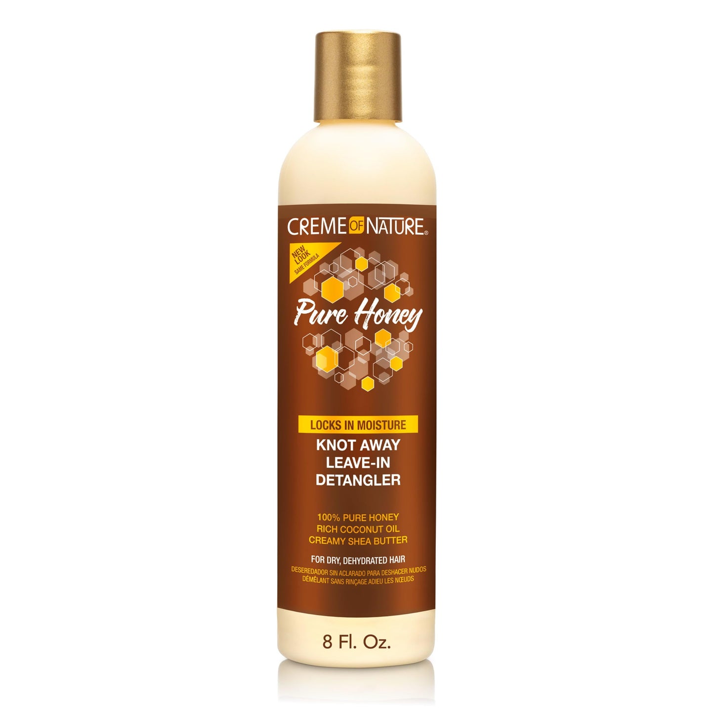 Creme of Nature Pure Honey Knot Away Leave-In Detangler, Instantly Detangles & Improves Manageability, With Coconut Oil & Shea Butter, For Dry