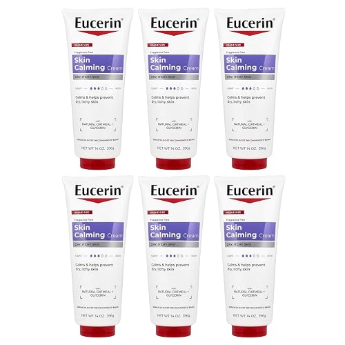 Eucerin Creme Skin Calming 14 Ounce Tube (Fragrance-Free) (414ml) (6 Pack)