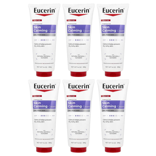 Eucerin Creme Skin Calming 14 Ounce Tube (Fragrance-Free) (414ml) (6 Pack) Beauty & Personal Care Eucerin