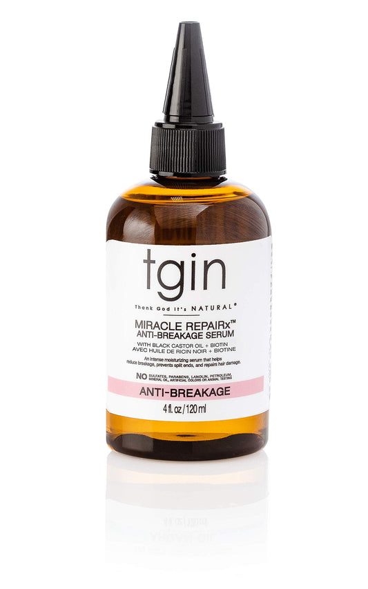 tgin Miracle RepaiRx Anti-Breakage Serum Daily Moisturizer, for Curly, Coily and Wavy Hair, Nourishes and Moisturizes Dry Hair and Scalp, 4 oz Beauty & Personal Care Thank God It's Natural