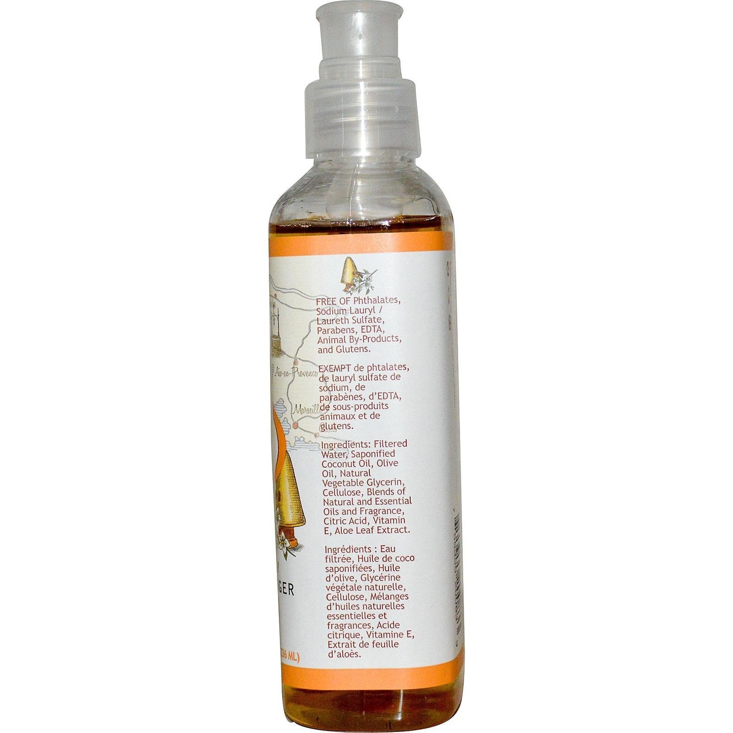 South of France Liquid Soap, Orange Blossom Honey, 8 Fluid Ounce