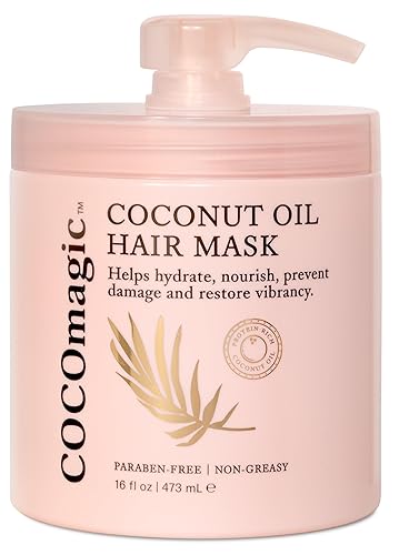 Cocomagic Coconut Oil Hair Mask - Repairs Damage, Prevents Frizz, Restores & Adds Shine | Protein Rich & Extra Hydrating | Paraben Free, Cruelty