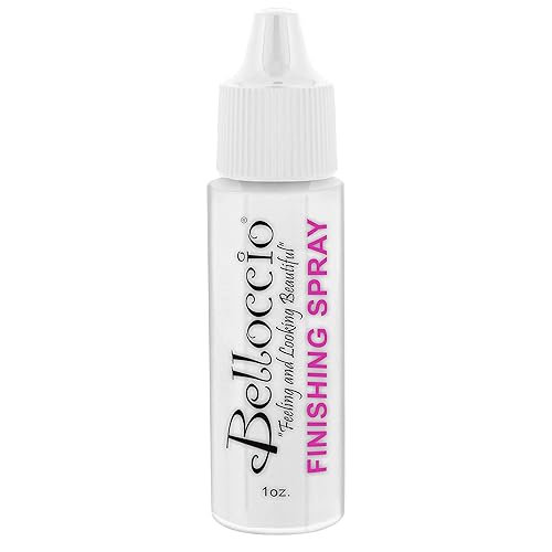 Belloccio Airbrush Makeup Finishing Spray & Setting Mist, 1 oz. Bottle - Long Lasting, Prevents Smudging and Fading - Sets Cosmetic Foundations