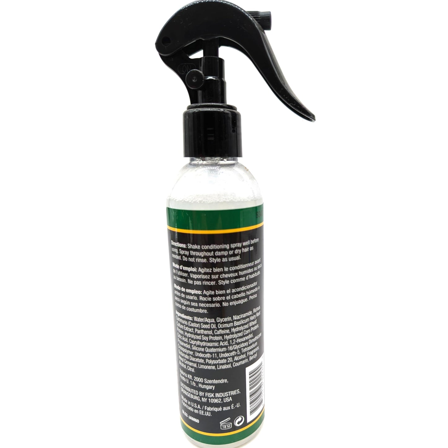 Difeel Jamaican Black Castor Leave-in Conditioning Spray 8 oz. - Hair Oil Spray for Hair Growth, Moisturizing, Hair Thickening, Detangling Treatment