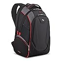 Solo New York Laptop Backpack for Women & Men -Carry On Bookbag for Travel & Work, Lightweight Bag, Hard-Shell Front Organizer, Padded Straps, Fits 17.3" Computer - Launch, Black
