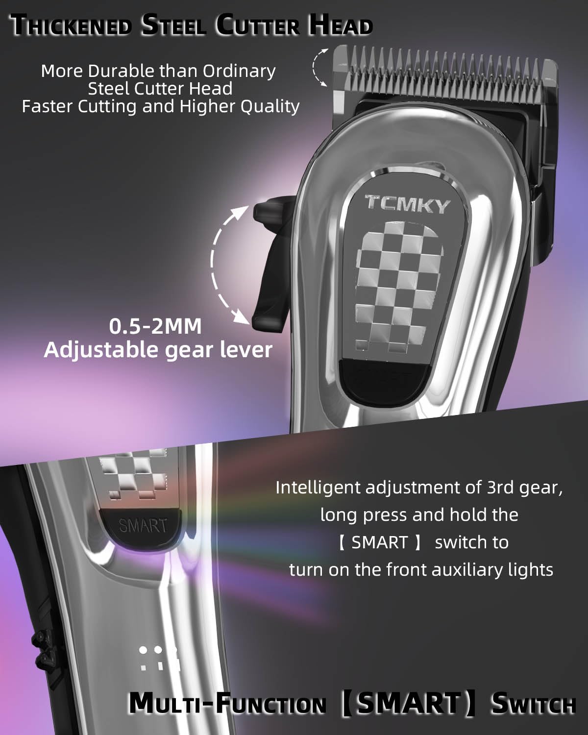TCMKY Hair Clippers for Men Cordless&Corded Barber Clippers for Hair Cutting & Grooming Professional Hair Trimmer for Men Rechargeable Hair Trimmer Beauty and Personal Care TCMKY