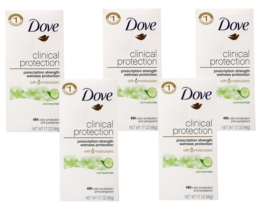 Dove Clinical Protection Cool Essentials Anti-Perspirant Deodorant, 1.7 Fl oz Pack of 5 Beauty and Personal Care Dove
