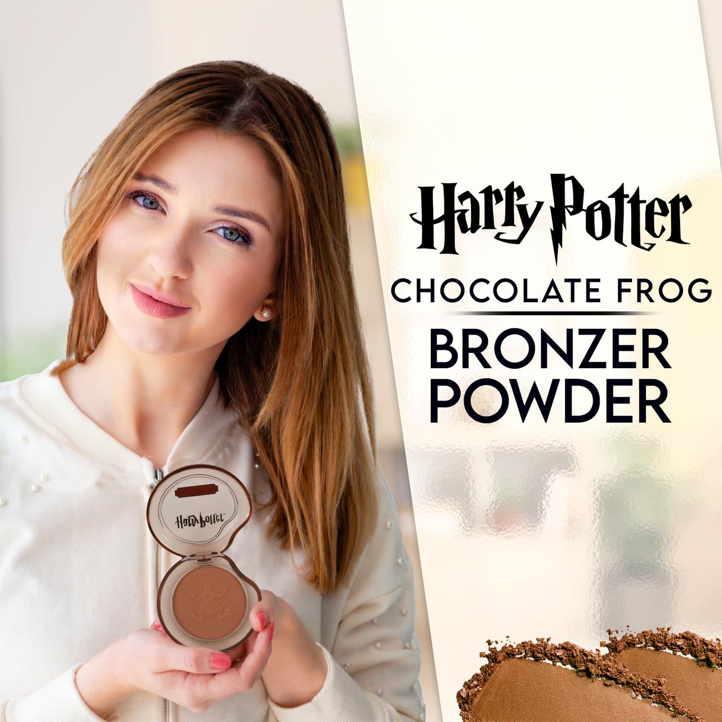 Profusion Cosmetics Harry Potter Holiday Chocolate Frog Bronzer Powder, Soft Matte Face Bronzer, Long-Lasting Natural Sun-Kissed Bronzing Finish