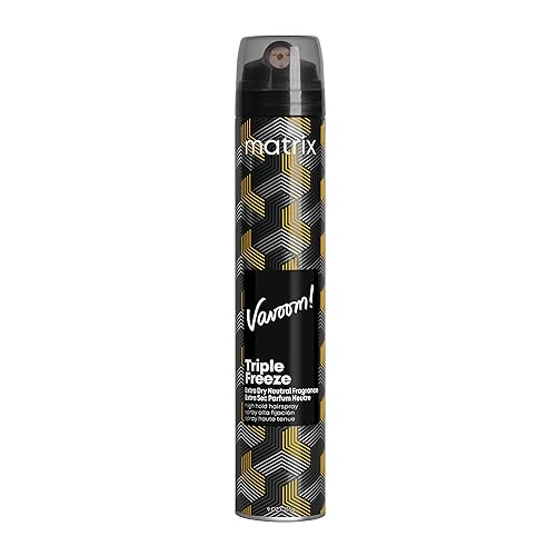 Matrix Vavoom Triple Freeze Extra Dry Hairspray | Adds Volume and Lift | Fast-Drying, 24 Hour Hold | Humidity Resistant | Hair Styling Product | 9 Oz.