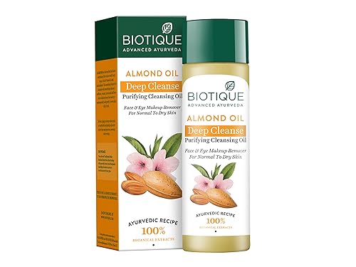 Biotique Bio Almond Oil Soothing Face and Eye Make Up Cleanser, 120 ml/4.05Oz.