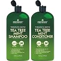 First Botany Tea Tree Mint Shampoo & Conditioner for Men & Women - Pure Tea Tree & Peppermint Oil - Fights Hair Loss, Dandruff, Lice & Itchy Scalp