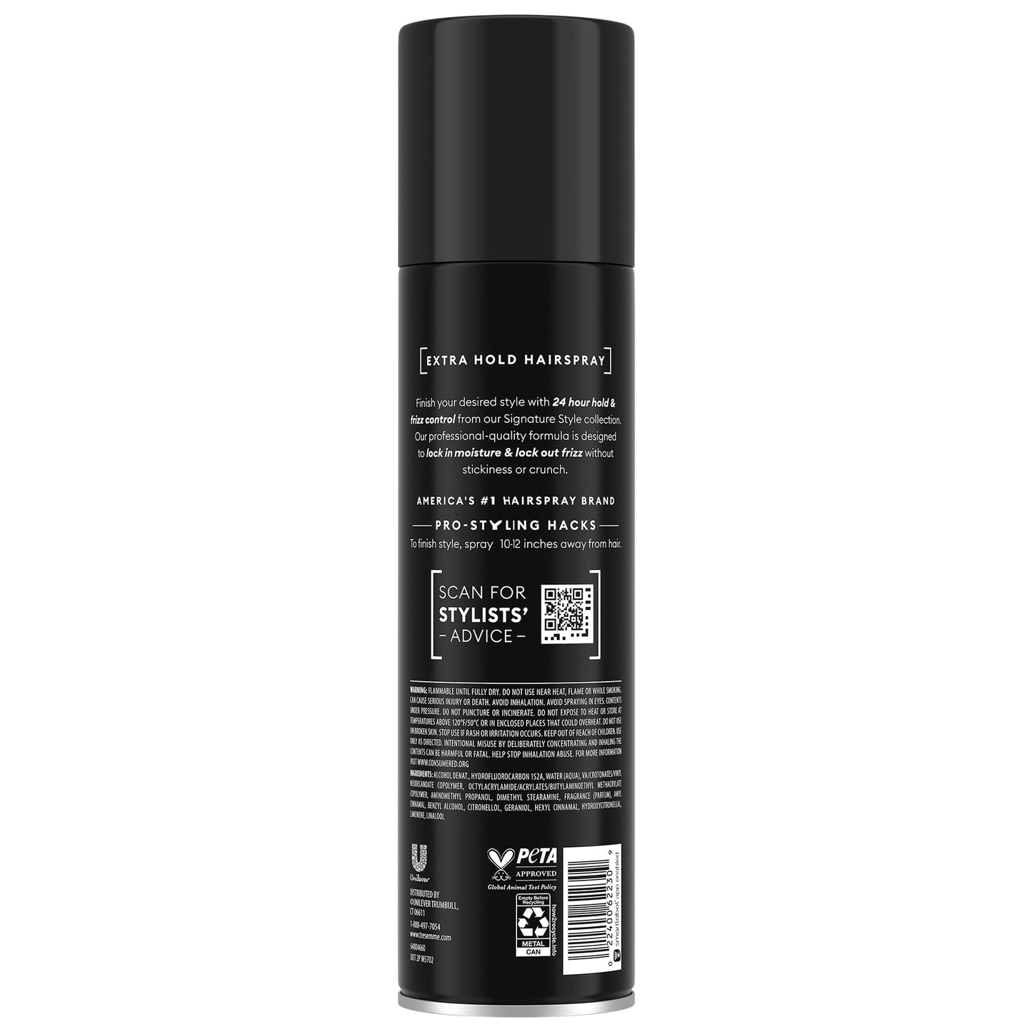TRESemmé Hairspray, Extra Hold, 2-Pack, Moisturizing Hair Spray, 24H Frizz Control + Keratin Repair Mask (3 Piece Set)