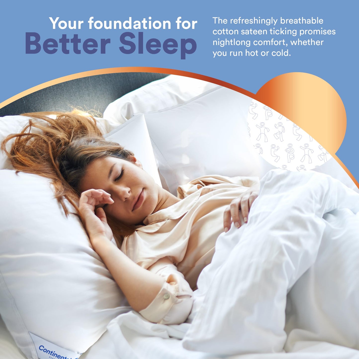 Continental Bedding Siberian Goose Down Pillow - 800 Fill Power White Goose Down - 400 Thread Count 100% Cotton Shell - Soft, Medium & Firm Luxury