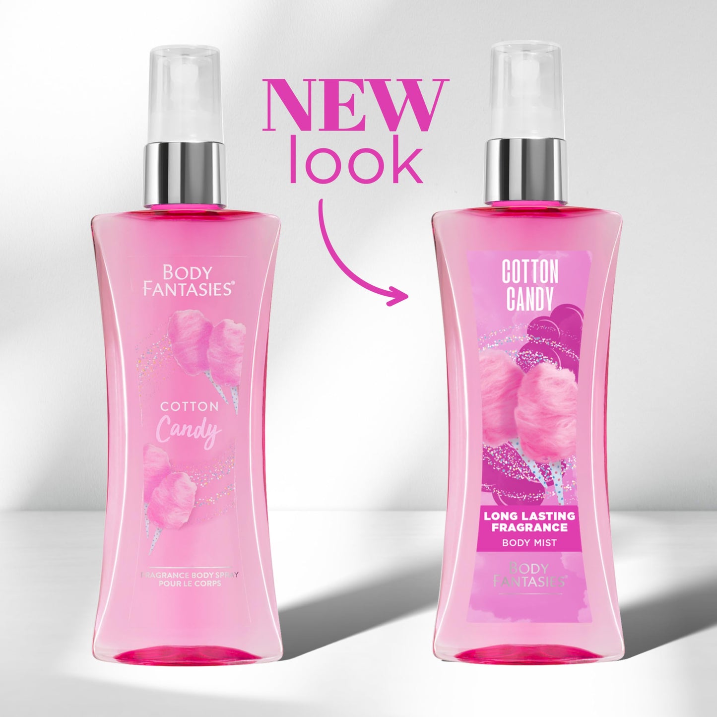 Body Fantasies Signature Fragrance Body Spray, Cotton Candy, 8 Fluid Ounce