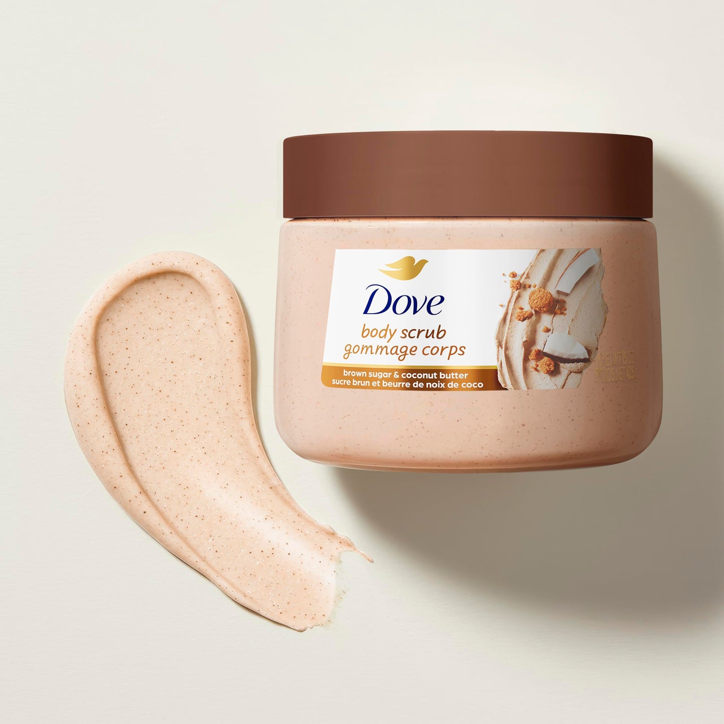 Dove Brown Sugar and Coconut Butter Body Scrub Exfoliates and Deeply Nourishes for Smooth, Radiant Skin 15 oz Beauty & Personal Care Dove