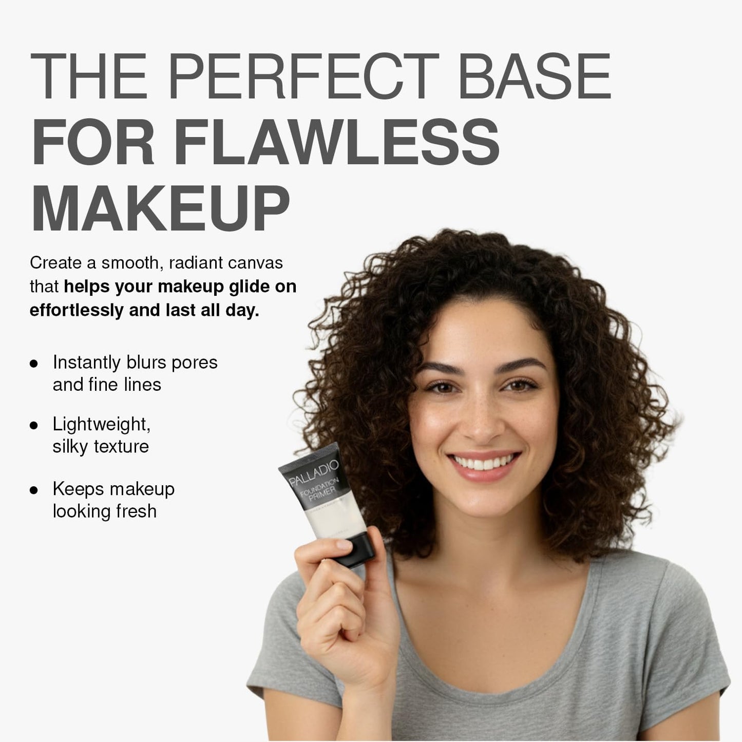 Palladio Foundation Primer, Lightweight and Velvety Primer with Aloe Vera and Chamomile, Wear Alone or As Foundation Base, Minimizes Fine Lines