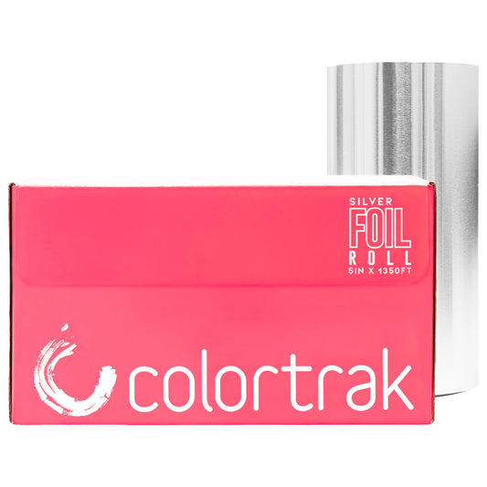 Colortrak Professional Highlighting Foil Roll, Integrated Blade on Box For Precision Length Cuts, Economical & Eliminates Waste, Silver, Roll Measures
