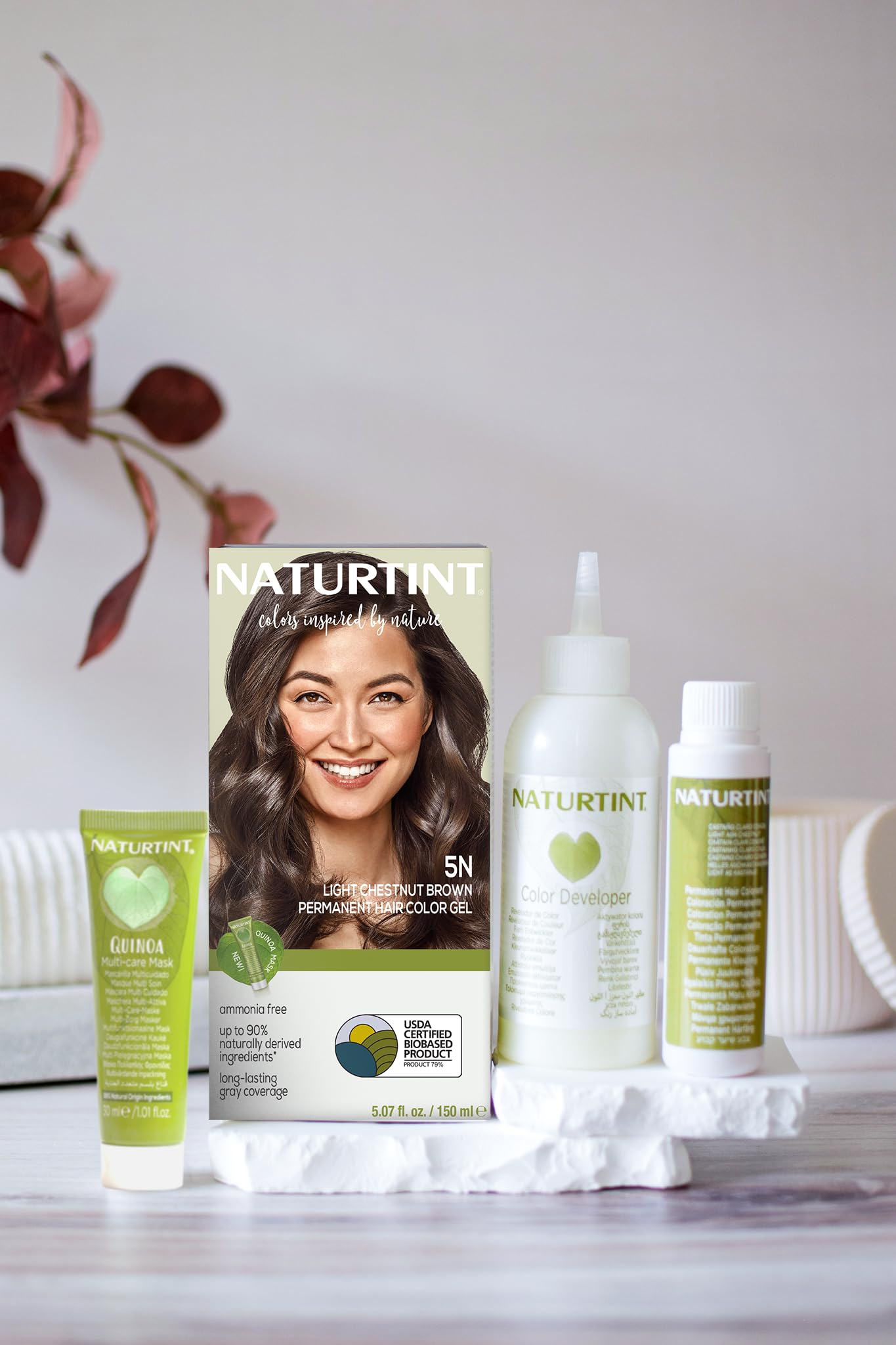 Naturtint 5N Light Chestnut Brown Permanent Hair Color (Pack of 1), Ammonia Free, Vegan, Cruelty Free, up to 100% Gray Coverage, Long Lasting Results