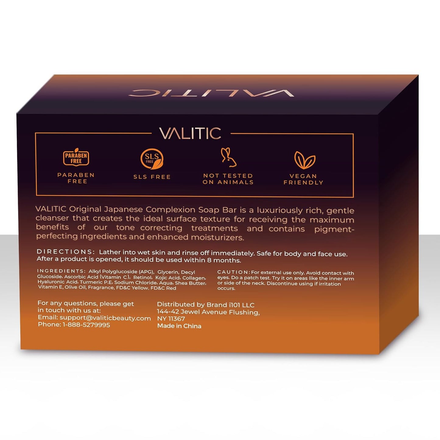 VALITIC Kojic Acid Dark Spot Remover Soap Bars with Vitamin C, Retinol, Collagen, Turmeric - Original Japanese Complex Infused with Hyaluronic Acid