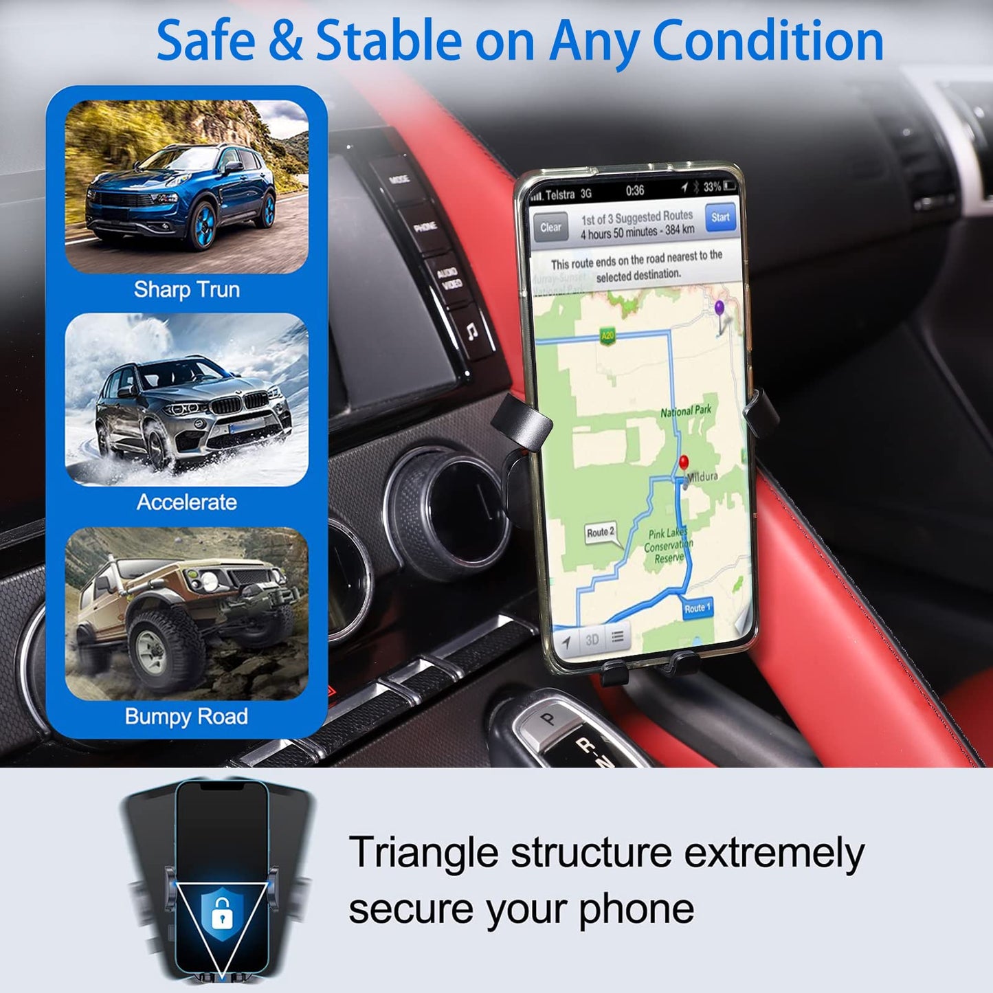 Daeiclru Cell Phone Holder Compatible with Jaguar F-Type 2013-2025, Car Central Control Armrest Phone Mount, Auto Mobile Phone Holder Accessories…