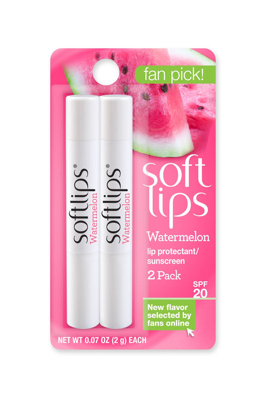 Softlips Lip Remedies, Watermelon, 0.07 Ounce, 2 Count (Pack of 12) Beauty and Personal Care SoftLips