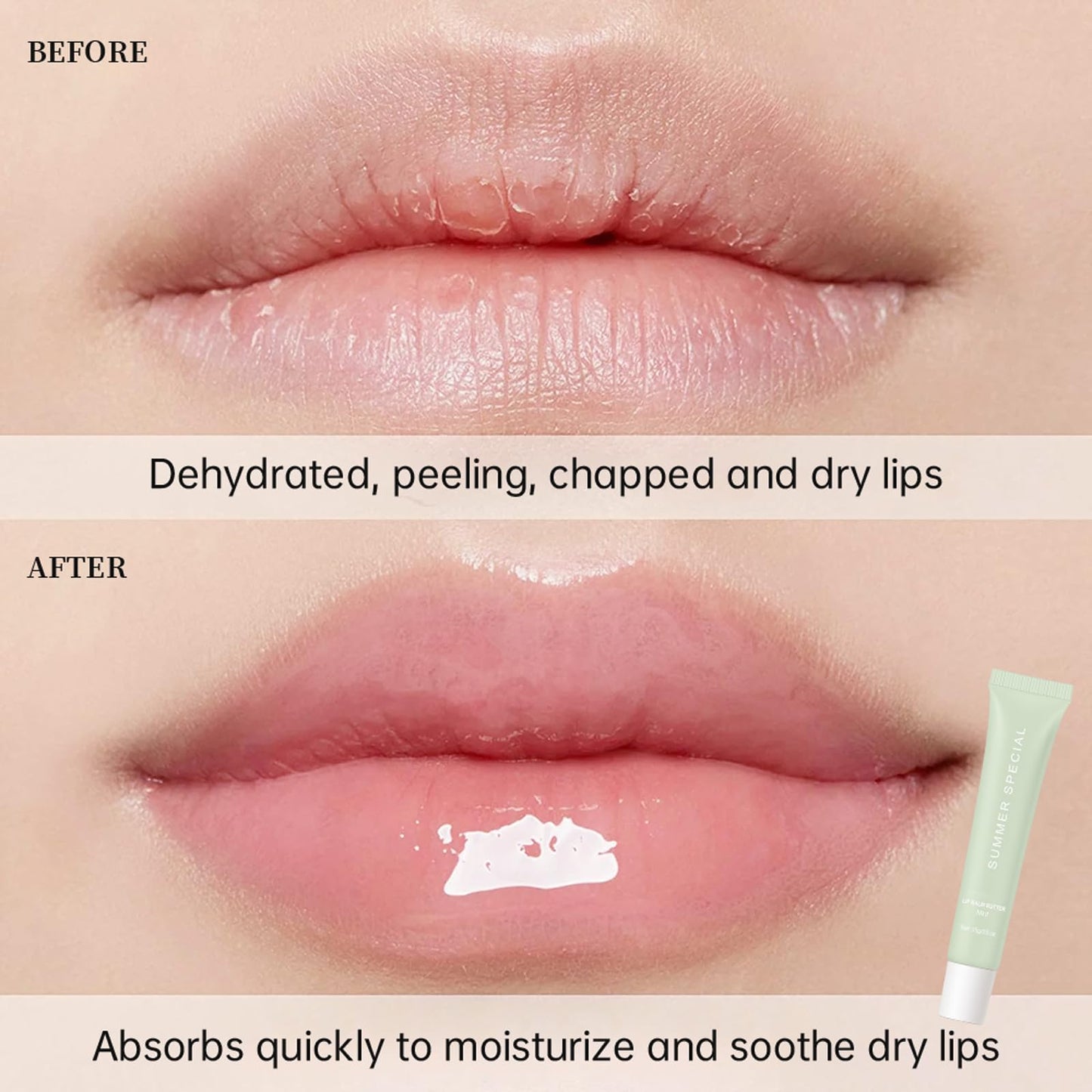 Summer Special Lip Butter Nourishing Hydration Lip Gloss with Shea Butter & Olive Oil Soothes Dry Lips and Lip Care Lip Balm with Natural Tint & Gloss Beauty and Personal Care Eudivine