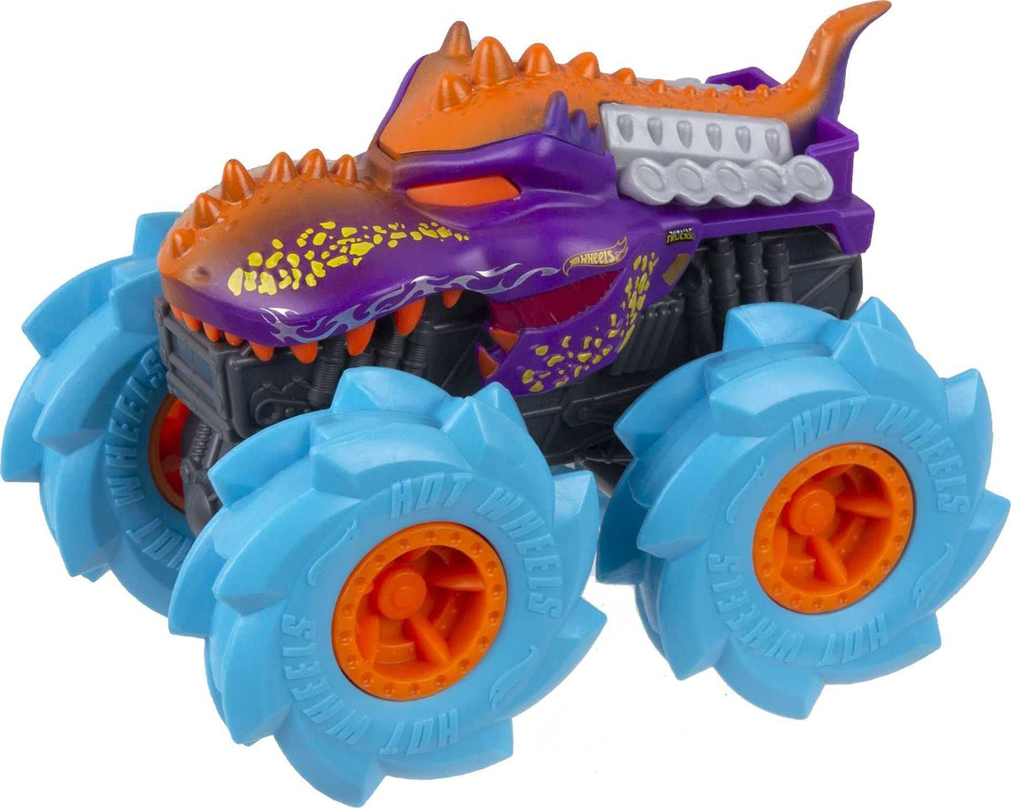 Hot Wheels Monster Trucks Twisted Tredz Creature Themed 1:43 Scale Flywheel Friction Motor Assorted Stylized Giant Wheels Power over Terrain…