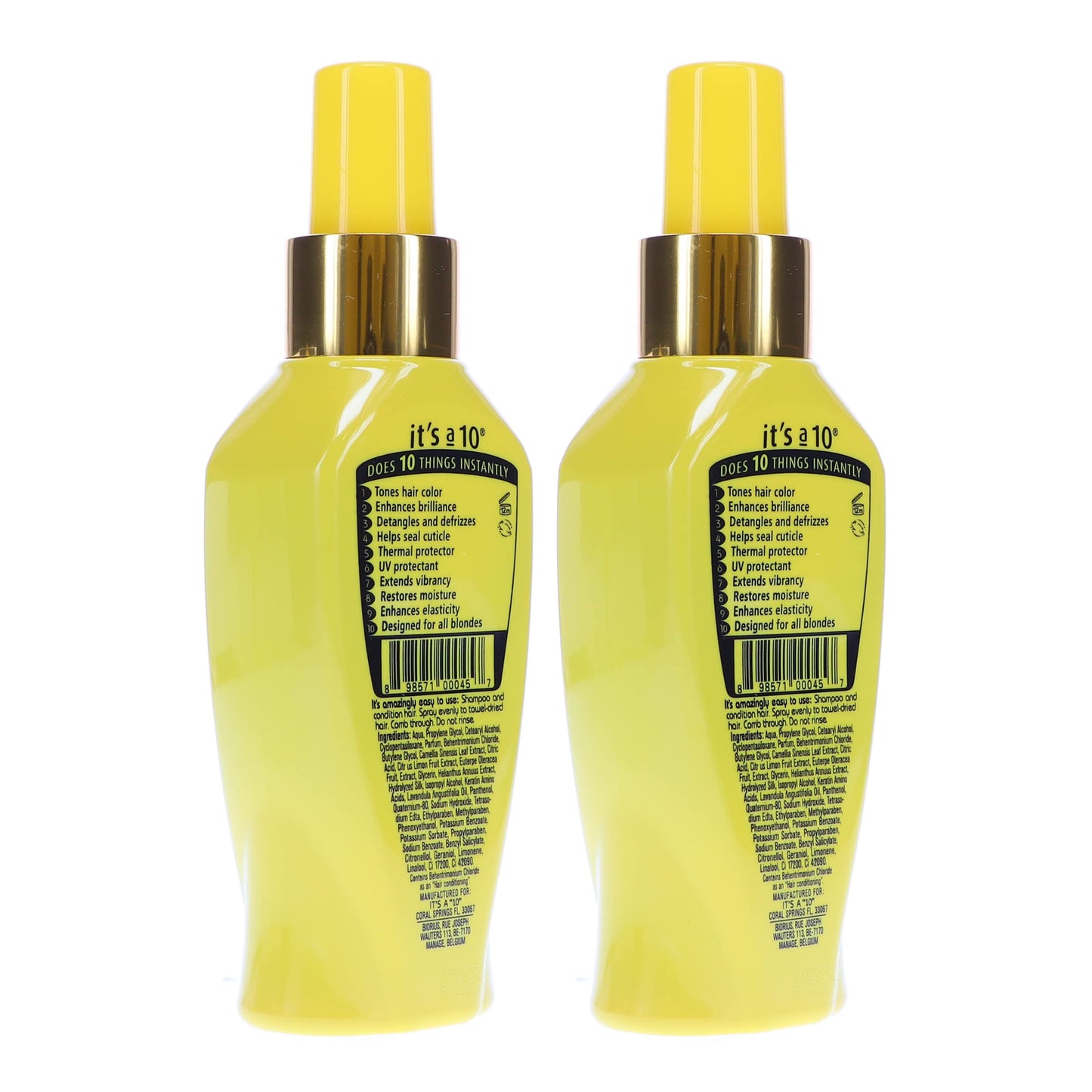 ITS A 10 by It's a 10 MIRACLE LEAVE IN PRODUCT FOR BLONDES 4 OZ (Package Of 2)