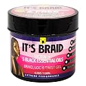 African Anti Aging It's Braid Braid, Loc, & Twist Gel With Biotin + 5 Black Essential Oils 4.5 Oz (Pack of 1)