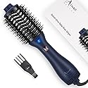 One Step Hair Dryer & Volumizing Brush, Aima Beauty Hair Styling Tool - Ceramic Straightener, Curler, Hot Air Styler & Ionic Salon Brush, Prussian