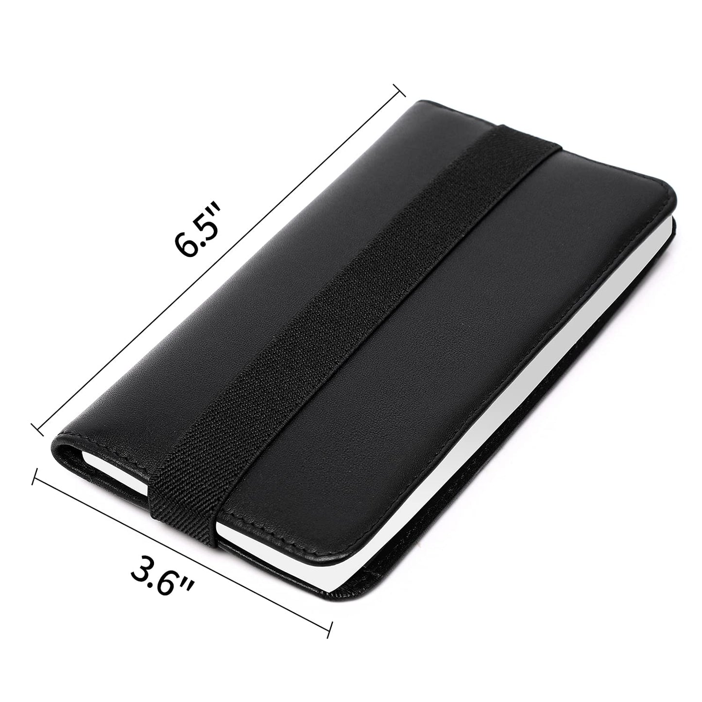 LLi Cufite Italian Calfskin Genuine Leather Checkbook Cover Deluxe Minimalist with Plastic Insert Flap Pen Loop & Strap for Men Women