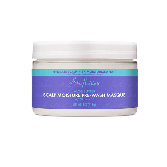 SheaMoisture Aloe Butter & Vitamin B3 Pre-Wash Masque - Boosts Hydration for Moisturized Hair and Scalp 4oz