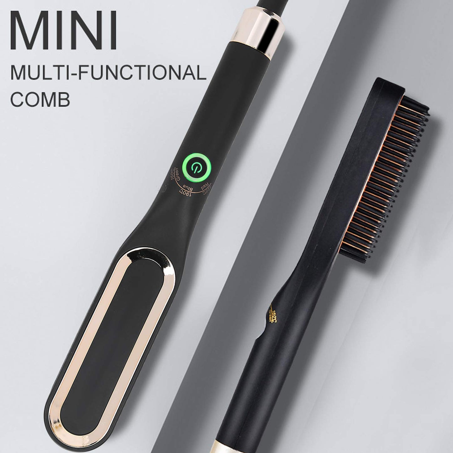 Beard Straightener for Men - Heated Beard Brush Comb for Short to Medium Beards - Costume Accessories and Grooming Gifts for Men (US Plug) Beauty and Personal Care NOENNULL