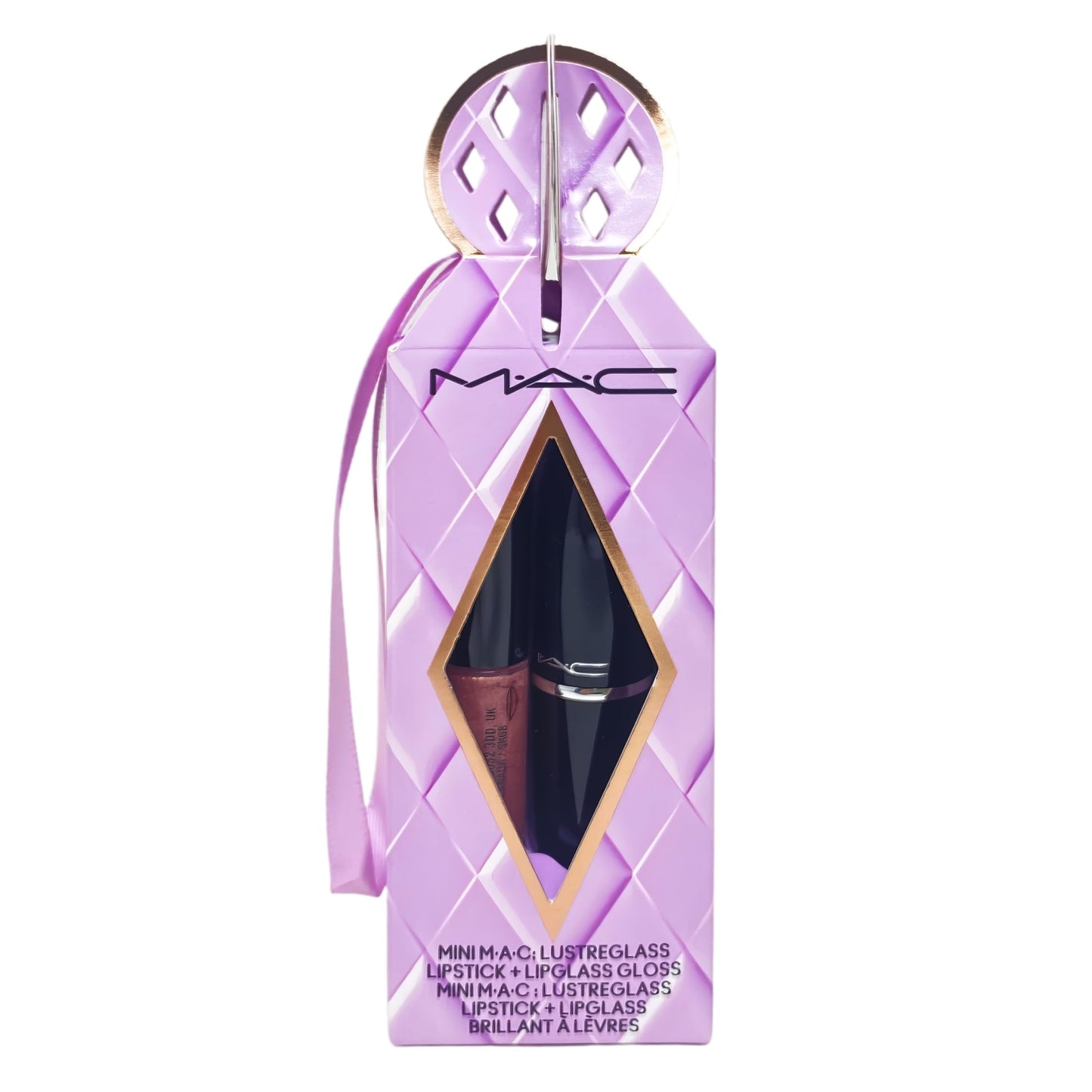 M·A·C Cosmetics Holiday Exclusive Cosmic Kiss Mini Lustreglass Lipstick and Lipglass Duo Set - Syrup/Nymphette