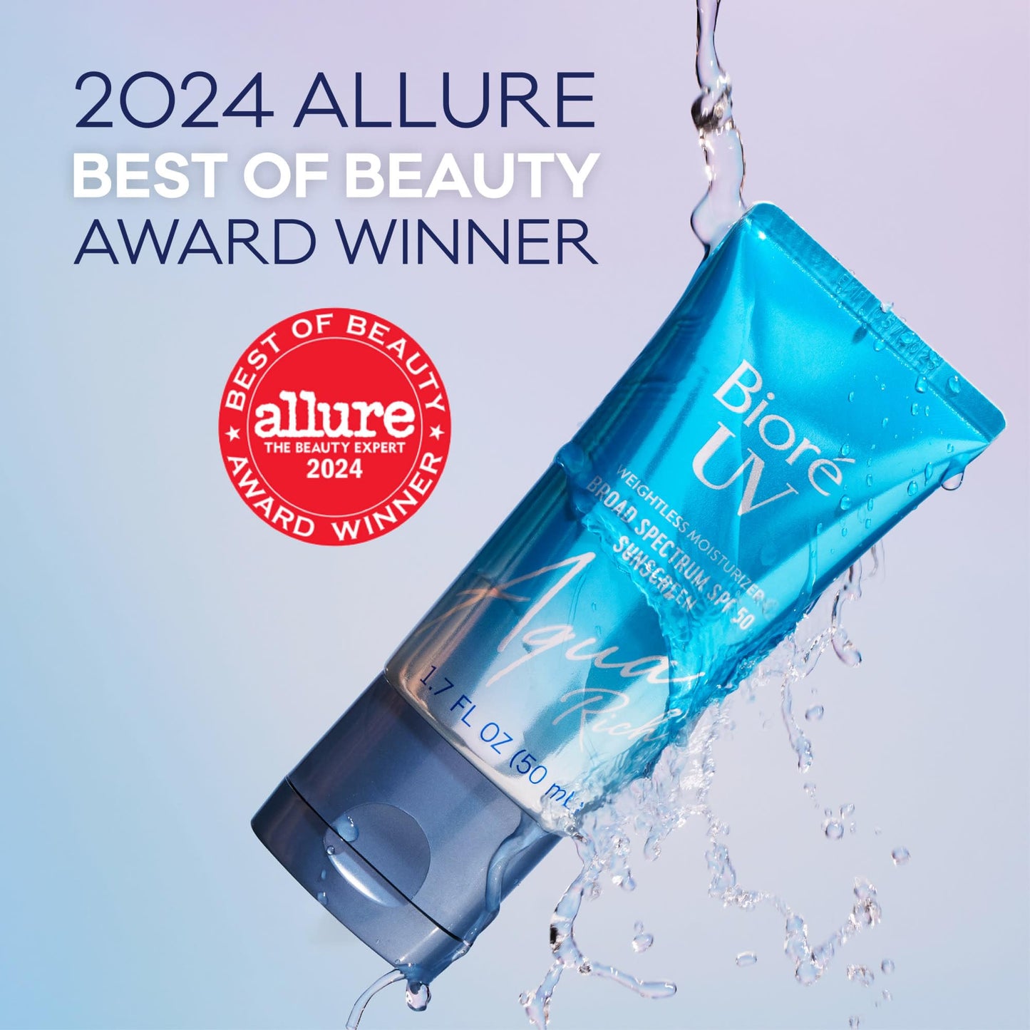 Biore UV Aqua Rich Moisturizer SPF 50 Facial Sunscreen, 1.7 fl oz Beauty and Personal Care Bioré