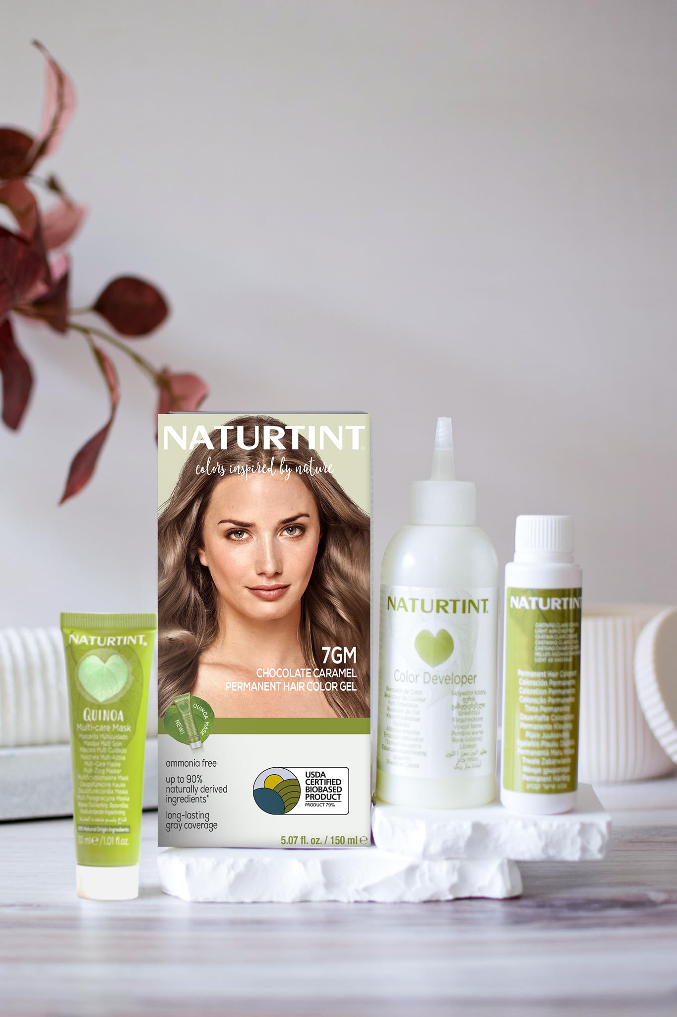 Naturtint 7GM Chocolate Caramel Permanent Hair Color (Pack of 6), Ammonia Free, Vegan, Cruelty Free, up to 100% Gray Coverage, Long Lasting Results