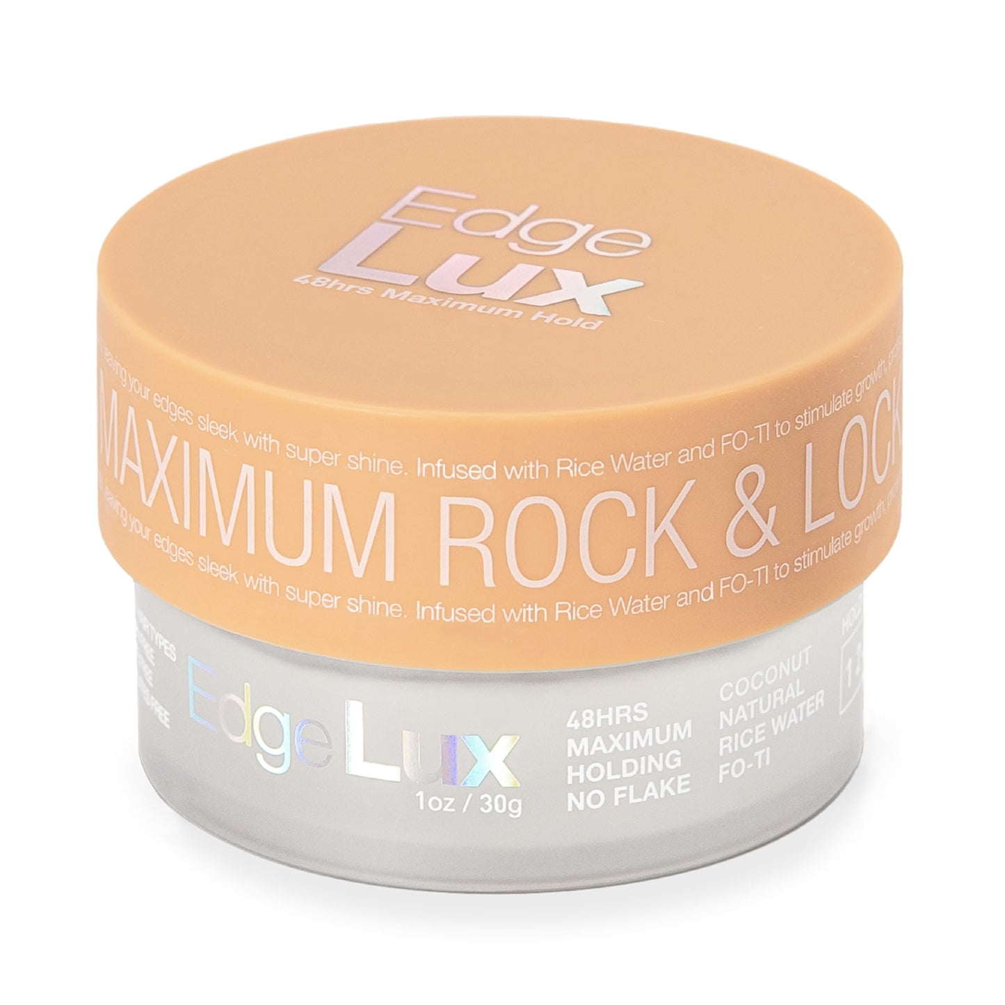 Lux Collection Edge Control Gel for 4C Hair - 48 Hour Maximum Hold Edge Control, Edge Lux with Castor Oil, Keratin & Biotin, Non-Flaking Styling Gel